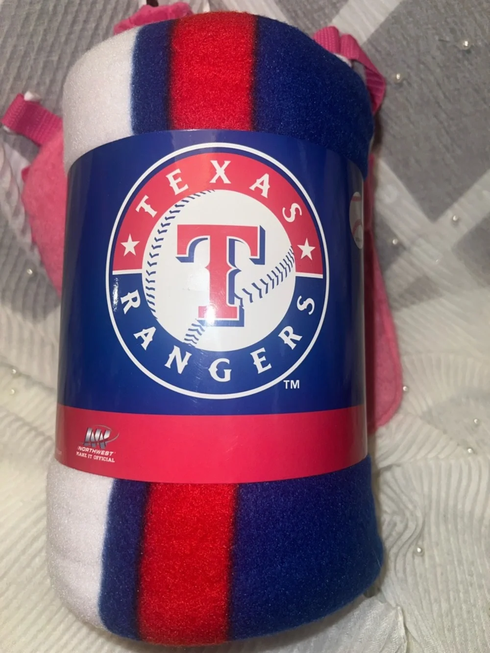 Texas rangers Red/Blue/White Fleece Throw Blanket